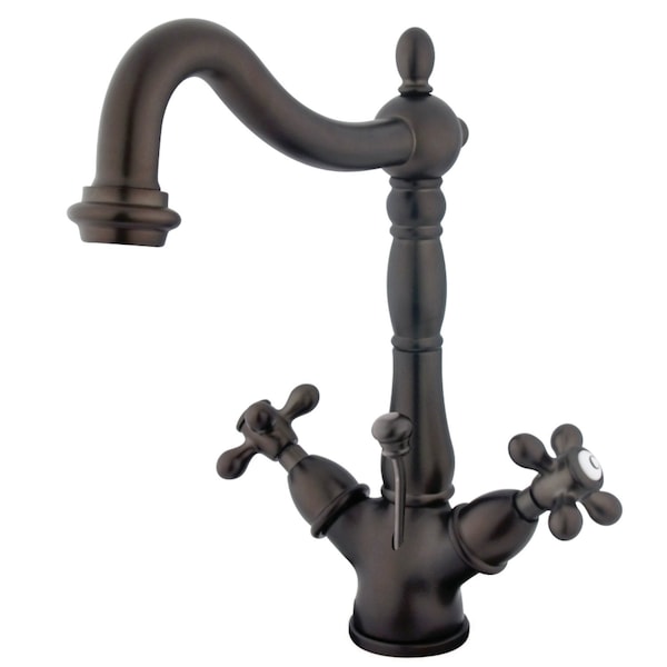 Heritage 2-Handle Bathroom Faucet W/ Brass Pop-Up & Cover Plate, Bronze